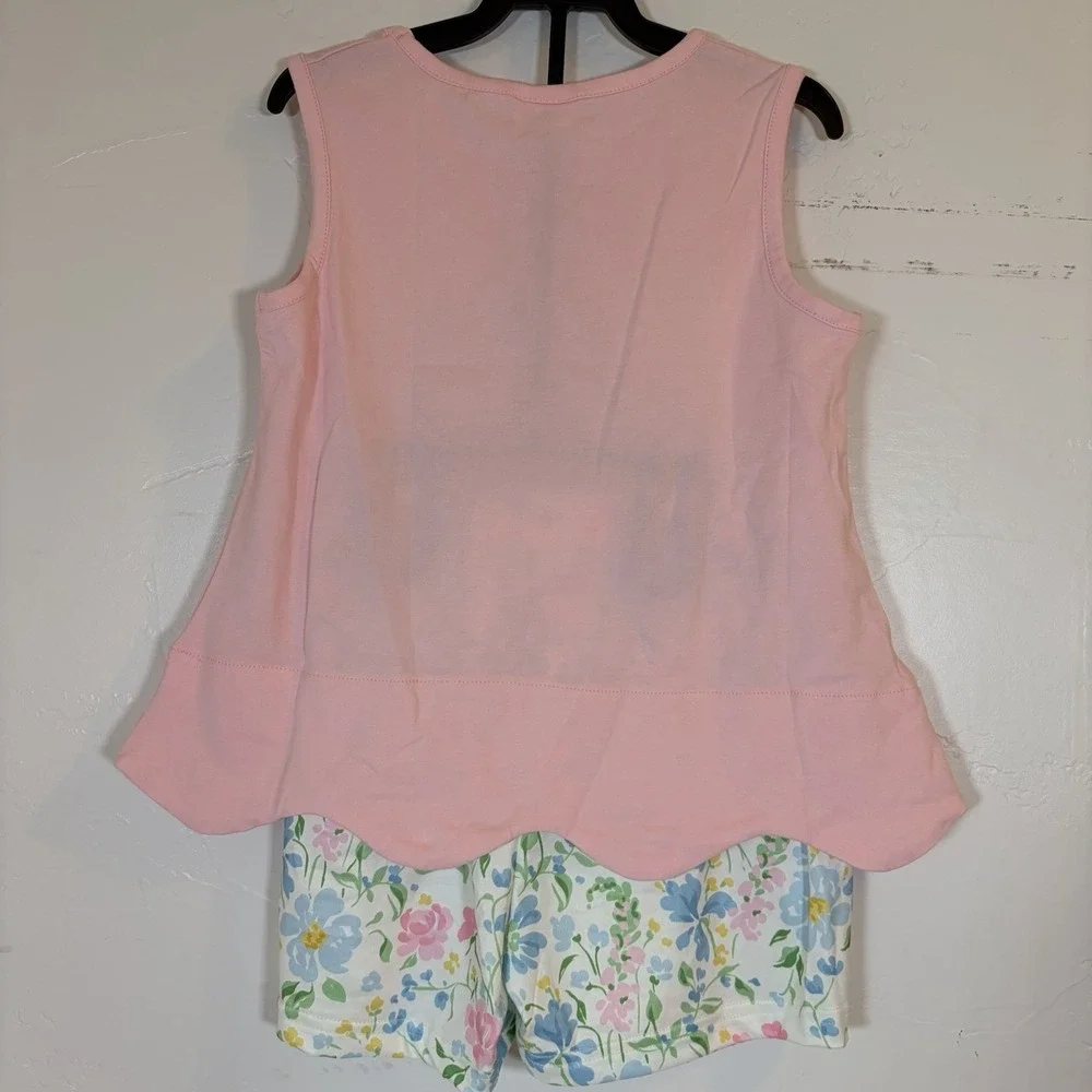 NEW Boutique 3T Embroider Chicken Spring Easter Chick Floral Scallop Outfit Set